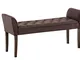 Chaise Longue Cleopatra in Tessuto Chesterfield Imbottita I Panca Fondo Letto Panchina Int...