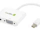 Techly 102079 Adattatore Mini DisplayPort ad HDMI/VGA Bianco