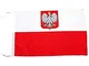 AZ FLAG Bandiera Polonia con Aquila 45x30cm - BANDIERINA Polacca con Stemma 30 x 45 cm cor...