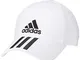 adidas 6 Panel 3 Stripes Cotton Twill, Headwear Uomo, White/Black/Black, OSFM