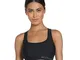 Under Armour, Armour Mid Crossback, Reggiseno Sportivo, Donna, Nero (Black/Black/Graphite...