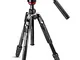 Manfrotto Befree Live Twist, Treppiede Video da Viaggio in Alluminio con Chiusure Twist, T...