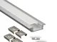 Eurekaled Profilo Alluminio da INCASSO 2 metri per Strisce LED con Copertura Opaca, Tappi...