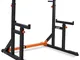 ISE Multifunzione Rack da Squat Regolabile in Altezza, Supporto per Bilanciere Porta Manub...