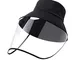 Homealexa Cappello da Pescatore Antipolvere con Visiera Trasparente Protettiva Cappello Ne...