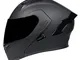 Woljay Casco Moto Modulare Integrato apribile Parasole caschi Doppia Visiera per uomo donn...