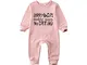 Carolilly Pagliaccetto Neonata Bimba Body Neonato Manica Lunga Stampa Scritta Divertente T...