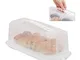 Relaxdays Contenitore per Dolci, Rettangolare, con Manico, per Plum-Cake & Torte HxLxP: 15...