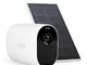 Arlo Telecamera Essential Spotlight XL + Pannello Solare, Videosorveglianza WiFi, 12 mesi...