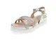 Sandali Liu Jo Girl da Ragazza in Ecopelle Metallizzata Platino con Fascette Glitterate.Ch...