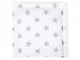 KraftKids GGW112-60 - Fasciatoio con grandi stelle grigie su bianco, 60 x 70 cm (larghezza...