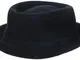 Hawkins, cappello Fedora Pork Pie in lana con fascia, 100% di feltro, colore nero Black 7...