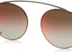 Ray-Ban - ROUND RX 2180V, Rotondo, metallo, uomo, SILVER/GREY RED MIRROR(2501/B6), 47/21/0