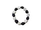 fat-catz-copy-catz Donna    Bracciale nero/bianco pietra teschio