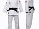 Fighting Film - Superstar, kimono da Judo approvato IJF, peso del capo: 750 gr, bianco, 15...