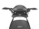 Weber Q2400 Barbecue Elettrico, 55 x 39 cm, con supporto, Dark Grey (55020053)