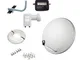 SET SATELLITE PARABOLA 80CM+LNB 2USCITE+20 METRI DI CAVO+2 SPINOTTI