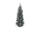 Albero di natale montemarano slim innevato artificiale h 180 cm