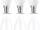 Amazon Basics Lampadina piccola a candela, a LED, attacco Edison E14 (SES), 5.5 W (equival...