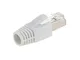 Cablecreation 10-pack RJ45 Cat 7 Modular Plug (vestito a due pezzi) con cappuccio bianco,...