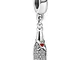 Aiwedanisnting Donna Ciondolo Bottiglia di spumante Dangle Argento 925 Colgantes con Zirco...