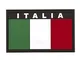 Patch 3D Bandiera Italiana in PVC con Strappo 8x5 cm Toppa Hook and Loop Patch Italia