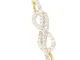 Jollys Jewellers - Ciondolo da donna in oro giallo 9 carati con diamante da 0,50 ct (6 x 2...