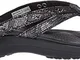 Crocs Capri Strappy Flip W, Scarpe da Spiaggia e Piscina Donna, Nero Black 000, 37/38 EU