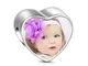 GNOCE Ciondoli con Foto a Forma di Cuore Perline per Donne Memoriale della Famiglia Perlin...