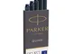 PARKER Quink ricariche per penne stilografiche, cartucce lunghe, inchiostro blu, confezion...