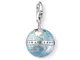 Thomas Sabo Charm Club Pendente da Donna a Forma di Globo Terrestre in Argento Sterling 92...