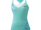 Mizuno Drylite - Canotta da Tennis, da Donna, Blu, S, Blu, M