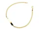 Gioielli di Valenza - Bracciale in Oro Giallo 18kt a maglia piatta con piastrina cm 21 - V...