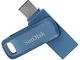 SanDisk 128GB Ultra Dual Drive Go USB Type-C Flash Drive, Blue - SDDDC3-128G-G46NB