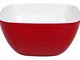 Bo-Camp BC Square Melamine, Ciotola Unisex, Red/White, 2 x 10/2 x 5 cm