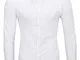 Kayhan Uni Camicia Slim Fit, White (L)