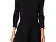 Armani Exchange 3/4 sleeve with button detail Casual Night Out Dress, Black, Large