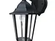 Fan Europe Milano LANT/AP1B Lanterna Applique per Esterno E27, 40 W, Nero, 37x21