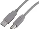 HAMA Cavo USB A 2.0/USB B 2.0, 1,8 metri, grigio, sfuso