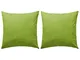 vidaXL 2x Cuscini da Esterno Verde Mela Tessuto Impermeabile Decorazioni Sofa