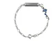 Aka Gioielli® - Bracciale Targhetta Identificativa Bambino Argento 925 con Delfino Azzurro...