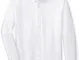 Amazon Essentials Regular-Fit Long-Sleeve Solid Oxford Shirt Camicia, Bianco (White), Larg...