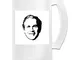 Tazza di birra Stein in vetro satinato stampato 16oz - George Bush in bianco e nero - Tazz...