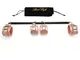 Argento / Nero/Rosa Oro Espandibile Spreader Bar con 4 Fur Rosa/Rosso Cinghie Regolabili I...