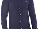 Tommy Jeans Tjm Super Skinny Solid Shirt Camicia, Twilight Navy, M Uomo
