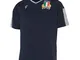 Macron Italia Rugby - Maglietta Bambino - Blu (M (8-9 Anni))