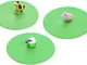 Lurch 210194 - Set di 3 coperchi in Silicone, Tema: Animali della Fattoria