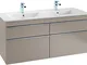 Villeroy & Boch Venticello Vanity Unit A930, 1253x590mm, colorazione: Vetro, Grigio Lucido...