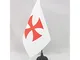 AZ FLAG Bandiera da Tavolo Templari Ordine del Tempio 21x14cm - Piccola BANDIERINA GONFALO...