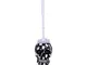 Nemesis Now Black And White Chequered Skull Toilet Brush Holder 16cm Porta scopino per WC...